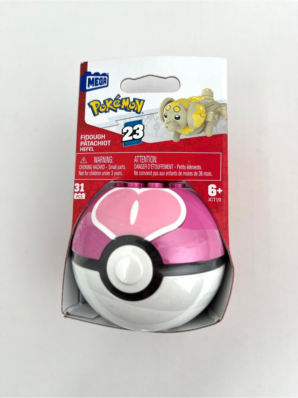 Brand New MEGA Pokemon Ball #23 Fidough Building Set ( JCT19)